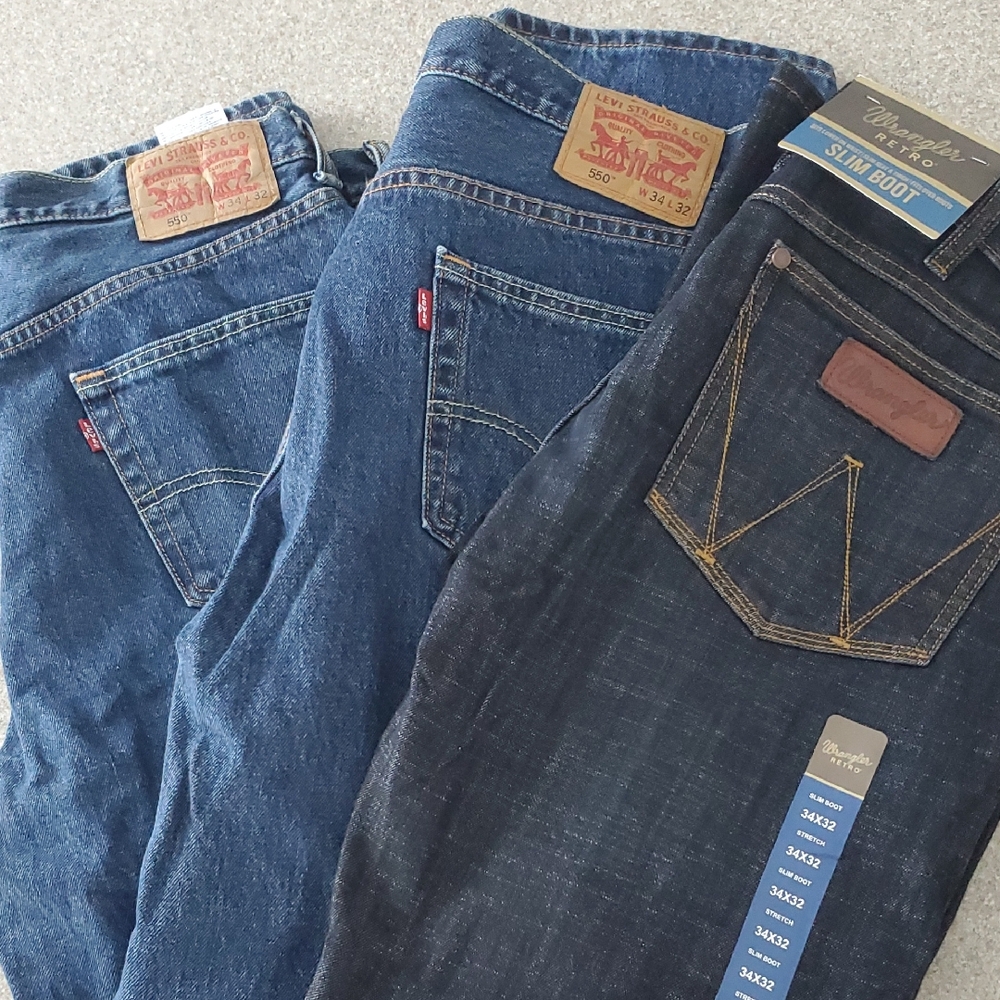NEW Mens Wrangler/Levi Jeans Bundle
